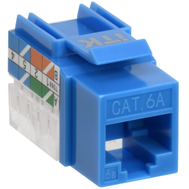 Модуль Keystone Jack кат.6A, UTP, 110 IDC, 90 град., синий, ITK CS1-1C6AU-11-03