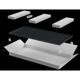 Дверь рамная со стеклом для шкафа 19", 38U, 600мм черная, LINEA N, ITK LN05-38U6X-DG