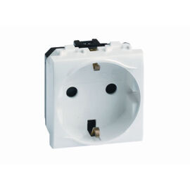 Розетка 1-м BRAVA 2мод. з/к з/ш бел. ДКС 76482B