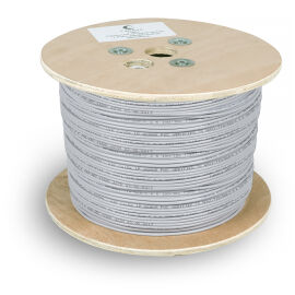 Кабель UTP 1 пара, Кат.5e, внутр., 7x0,16мм, PVC, серый, 500м, Cabeus UTP-1P-Cat.5e-PATCH