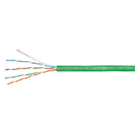 Кабель UTP 4 пары, Кат.5е, внутр., 0,50мм, LSZH, зелен., 100м, Cabeus UTP-4P-Cat.5e-SOLID-LSZH-GN-100
