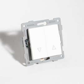 Выключатель управления жалюзи, 10А, 220-250V, белый, SPL 201107