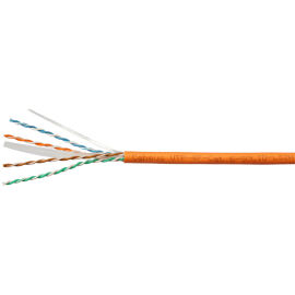 Кабель UTP 4 пары, Кат.6, внутр., 0,57мм, LSZH, оранж., 100м, Cabeus UTP-4P-Cat.6-SOLID-LSZH-100