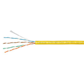 Кабель UTP 4 пары, Кат.5е, внутр., 0,50мм, LSZH, желтый, 100м, Cabeus UTP-4P-Cat.5e-SOLID-LSZH-YL-100