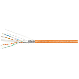 Кабель S/FTP, 4 пары, Кат.6, внутр., 0,57мм, LSZH, оранж., 305м, Cabeus SFTP-4P-Cat.6-SOLID-LSZH