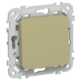 FLITE Выключатель 1-клавишный кнопочный 10А ВС11-2-0-ФлО оливковый IEK