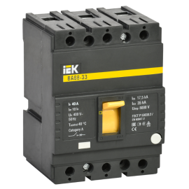 Выключатель автоматический ВА88-33 3Р 40А 35кА, IEK SVA20-3-0040