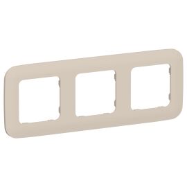 FLITE Рамка 3-местная РУ-3-А-ФлЛ льняной IEK