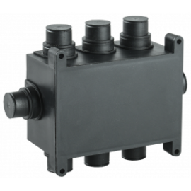 Коробка распаячная 118х76х60мм для монолитного строительства, черная, IEK UKM10-118-076-060-O-K02