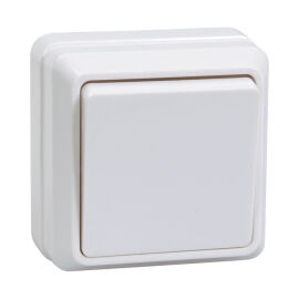 Выключатель 1-клавишный, для открытой установки, 10А, ВС20-1-0-ОБ, белый, IEK EVO10-K01-10-DC
