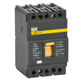 Выключатель автоматический ВА88-32 3Р 16А 25кА, IEK SVA10-3-0016