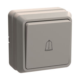 Выключатель 1-клавишный, кнопочный, 10А, ВСк20-1-0-ОКм, кремовый, IEK EVO13-K33-10-DC