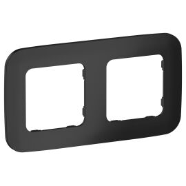 FLITE Рамка 2-местная РУ-2-А-ФлЧ черный IEK