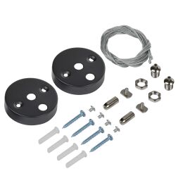 PRO Комплект для подвесного монтажа для светильника светодиодного линейного черный IEK