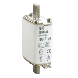 Вставка плавкая предохранителя ППНИ-33, габарит 00С, 100А, IEK DPP11-100