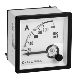Амперметр Э47 100/5А кл. точн. 1,5 72х72мм, IEK IPA10-6-0100-E