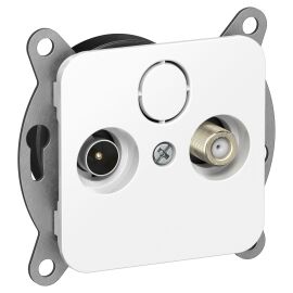 FLITE Розетка 2-местная TV+SAT экранированная оконечная РТВс-2-1-1-ФлБ белый IEK