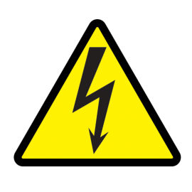 Этикетка самоклеящаяся: 25х25х25мм, символ "Молния", IEK YPC30-MOLNI-1-100