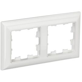 BRITE Рамка 2-местная РУ-2-Бр белый/белый IEK