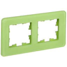 BRITE Рамка 2-местная РУ-2-2-Бр стекло эко грин RE IEK