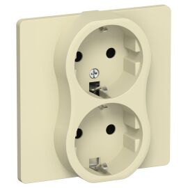 FLITE Розетка 2-местная с заземлением без защитных шторок 16А РС12-0-К-ФлН навахо IEK