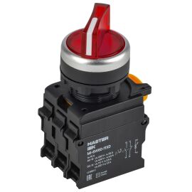Переключатель с подсветкой на 2 положения 1NO+1NC красный MASTER IEK