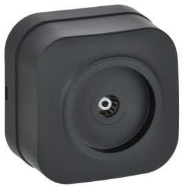 GLORY Розетка для открытой установки TV РТВ20-ХЧм черный матовый IEK