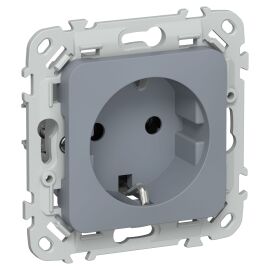 FLITE Розетка с заземлением без защитных шторок 16А РС11-0-ФлМ маренго IEK