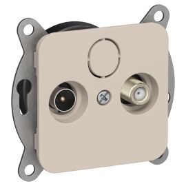 FLITE Розетка 2-местная TV+SAT экранированная оконечная РТВс-2-1-1-ФлЛ льняной IEK