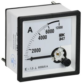 Амперметр Э47 6000/5А класс точности 1,5 72х72мм IEK