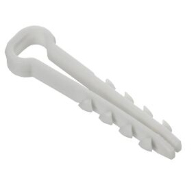 Дюбель-хомут 8х5мм для плоского кабеля нейлон белый (100шт/упак) GENERICA