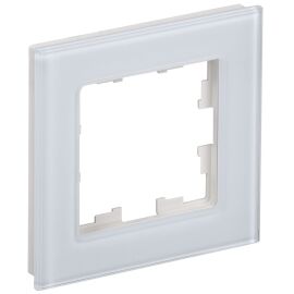 BRITE Рамка 1 -местная РУ-1-2-БрБ стекло белый IEK