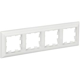 BRITE Рамка 4-местная РУ-4-Бр белый/белый IEK