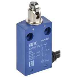 Выключатель концевой C6N-123 вертикальный толкатель с нажимным роликом IP67 IEK