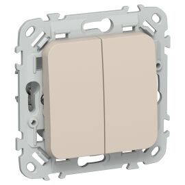 FLITE Выключатель жалюзи 10А ВЖ52-2-0-ФлЛ льняной IEK