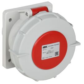 Розетка встраиваемая прямаяССИ-6242 32А-6ч 380В 3P+PE IP67 IEK