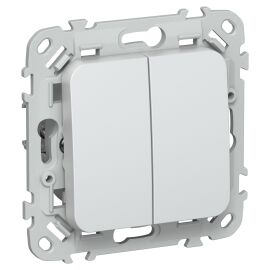 FLITE Выключатель 2-клавишный 10А ВС12-1-0-ФлЖ жемчуг IEK