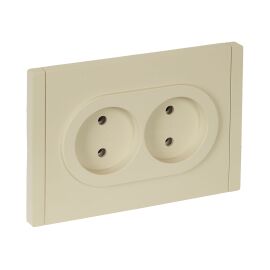 FORTE&PIANO Розетка 2-местная без заземления без защитных шторок безвинтовое крепление 10А FP426 ван