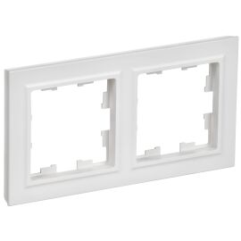 BRITE Рамка 2-местная РУ-2-БрАБ арктический белый IEK