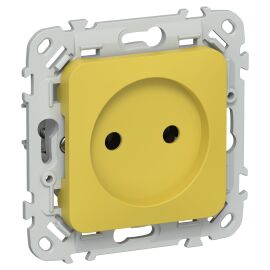 FLITE Розетка без заземления без защитных шторок 10А РС01-0-ФлЖК желтый карри IEK