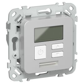 FLITE Термостат электронный с дисплеем 16А Т-ФлА алюминий IEK