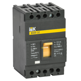 Выключатель автоматический ВА88-32 3Р 50А 25кА, IEK SVA10-3-0050