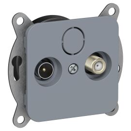 FLITE Розетка 2-местная TV+SAT экранированная оконечная РТВс-2-1-1-ФлМ маренго IEK