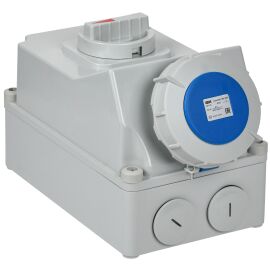 Розетка с механической блокировкой ССИ-833 63А-6ч/220В 2P+PE IP67 IEK