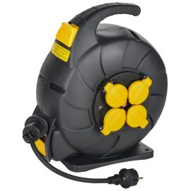 TWIST Катушка УК15 4 места IP44 с заземлением 3х1,5мм2 КГ с автосмоткой кабеля 15м IEK