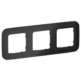 FLITE Рамка 3-местная РУ-3-А-ФлЧ черный IEK