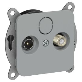 FLITE Розетка 2-местная TV+SAT экранированная оконечная РТВс-2-1-1-ФлС серый IEK