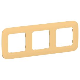 FLITE Рамка 3-местная РУ-3-А-ФлЗ золотарник IEK