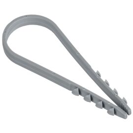 Дюбель-хомут 19х25мм для круглого кабеля нейлон серый (100шт/упак) GENERICA