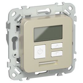 FLITE Термостат электронный с дисплеем 16А Т-ФлШ шампань IEK